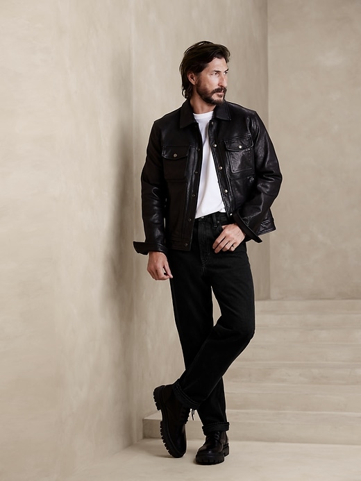The Icon Classic Wide-Leg Split-Hem Jean | Banana Republic