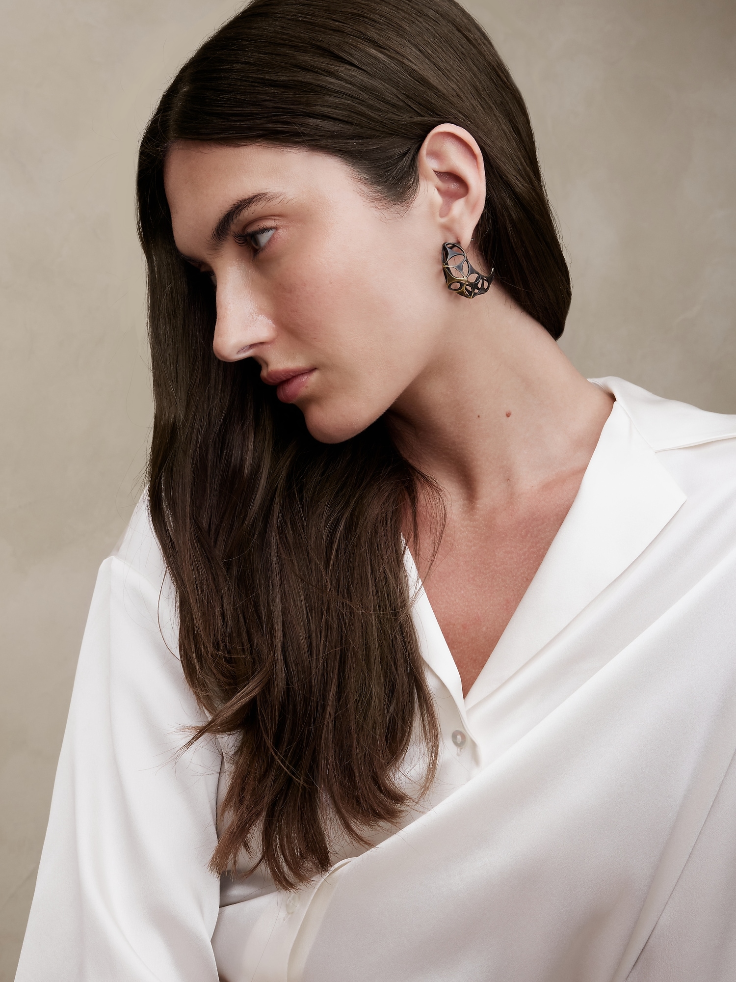 Cabochon Hoop Earrings &#124 Marina Massone