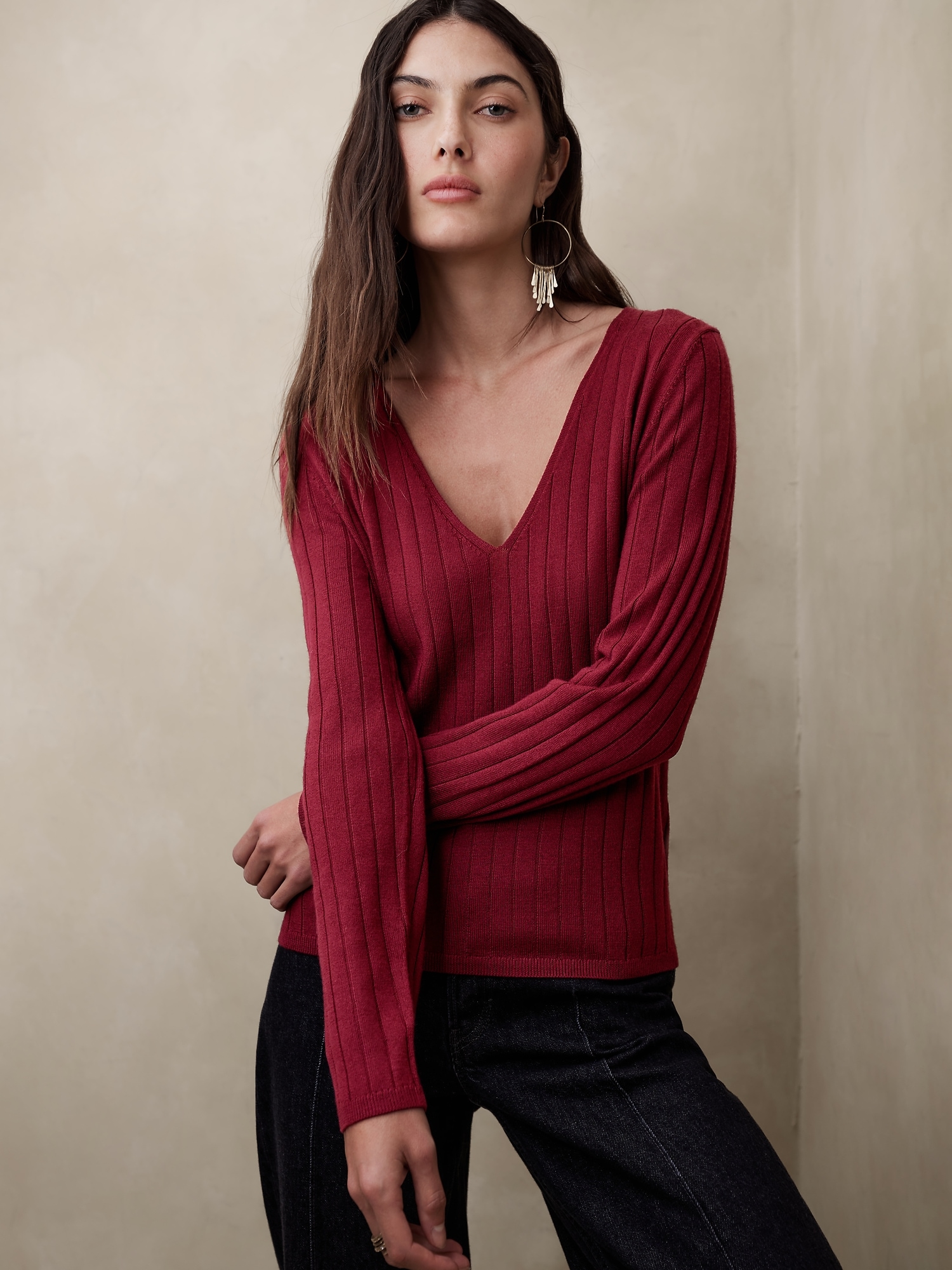 Nezha Merino V-Neck Sweater