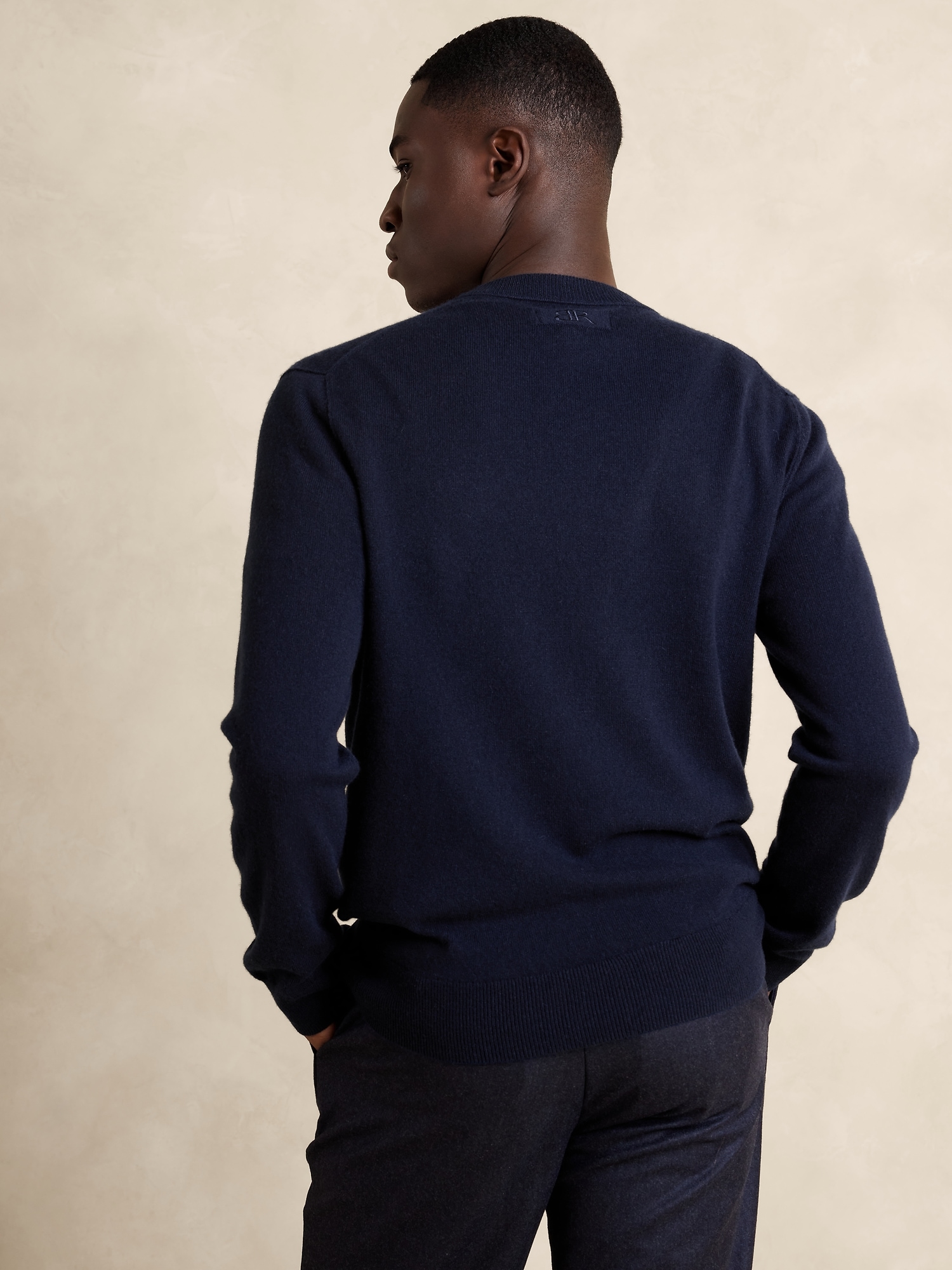 Tech Cashmere Crew Neck Sweater Charcoal Heather