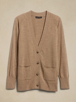 Ciana Oversized Merino Cardigan | Banana Republic