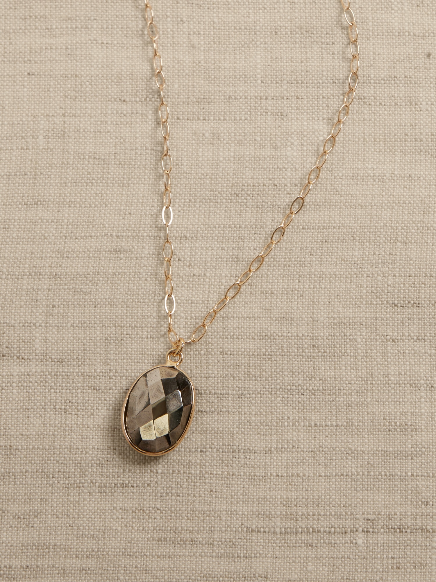 Pyrite Drop Necklace &#124 Aureus + Argent