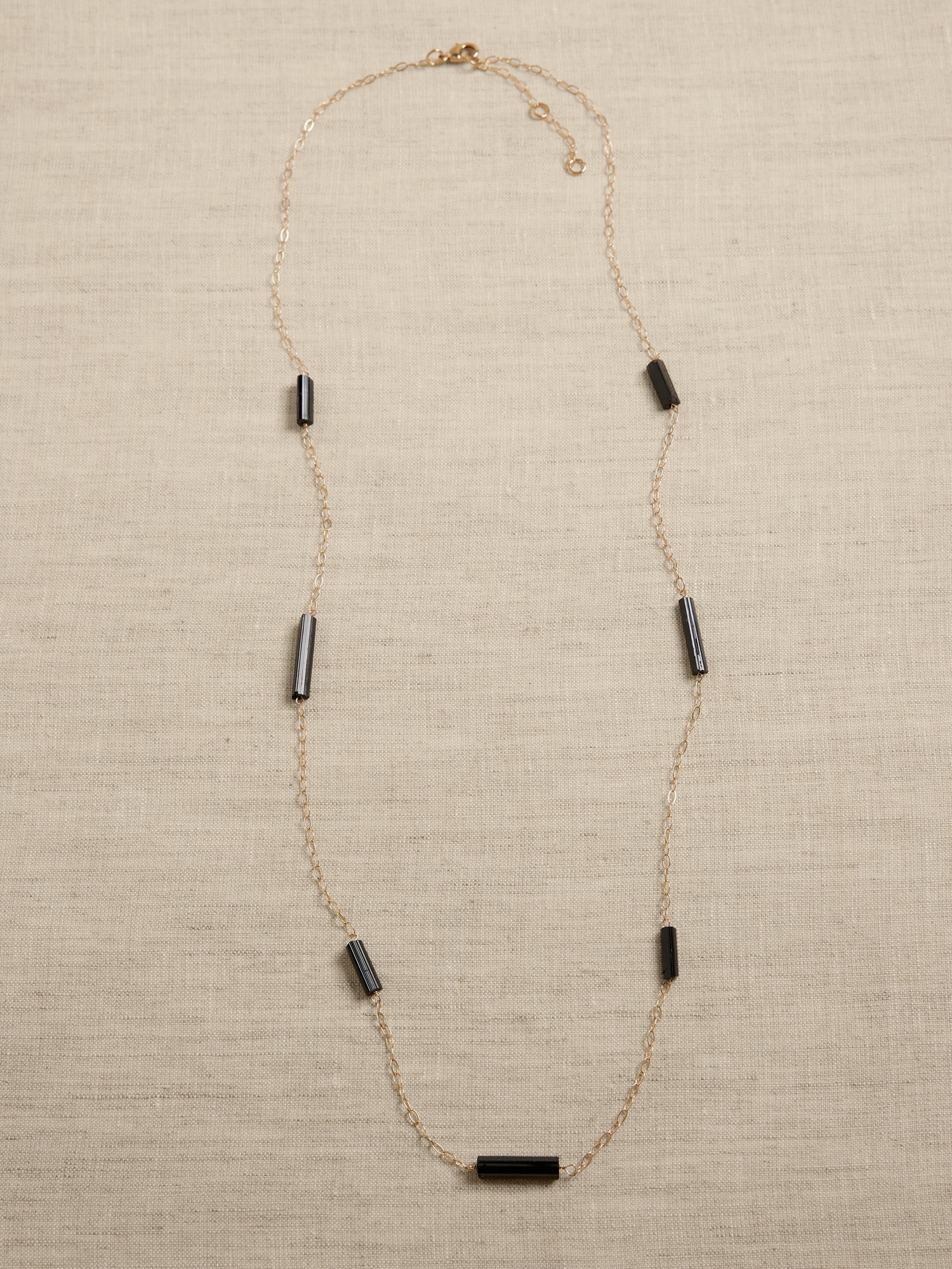 Black Tourmaline Crystal Chain Necklace &#124 Aureus + Argent