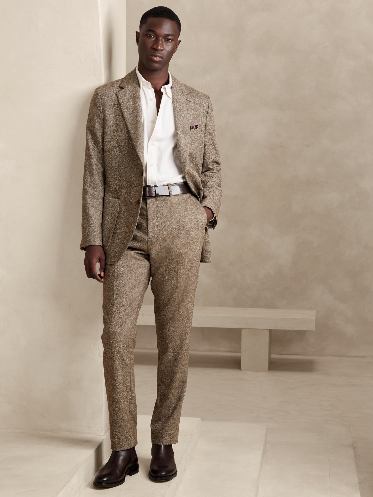 $95 Ralph Lauren Men's Brown Classic-Fit Pleated Trousers Dress Pants 31W  30L | eBay