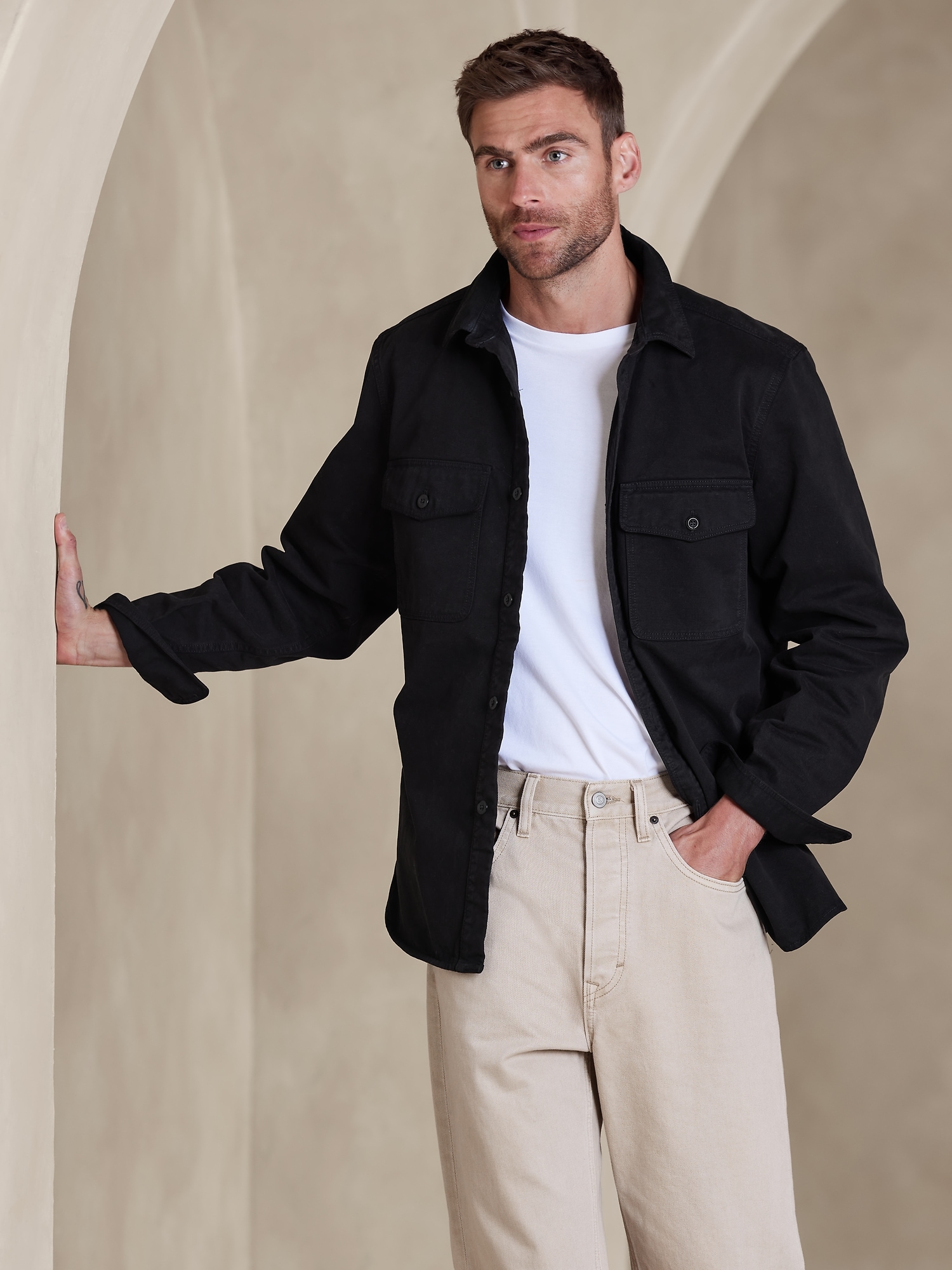 VBC: Navy Covert Twill Shirt Jacket – Luxire Custom Clothing