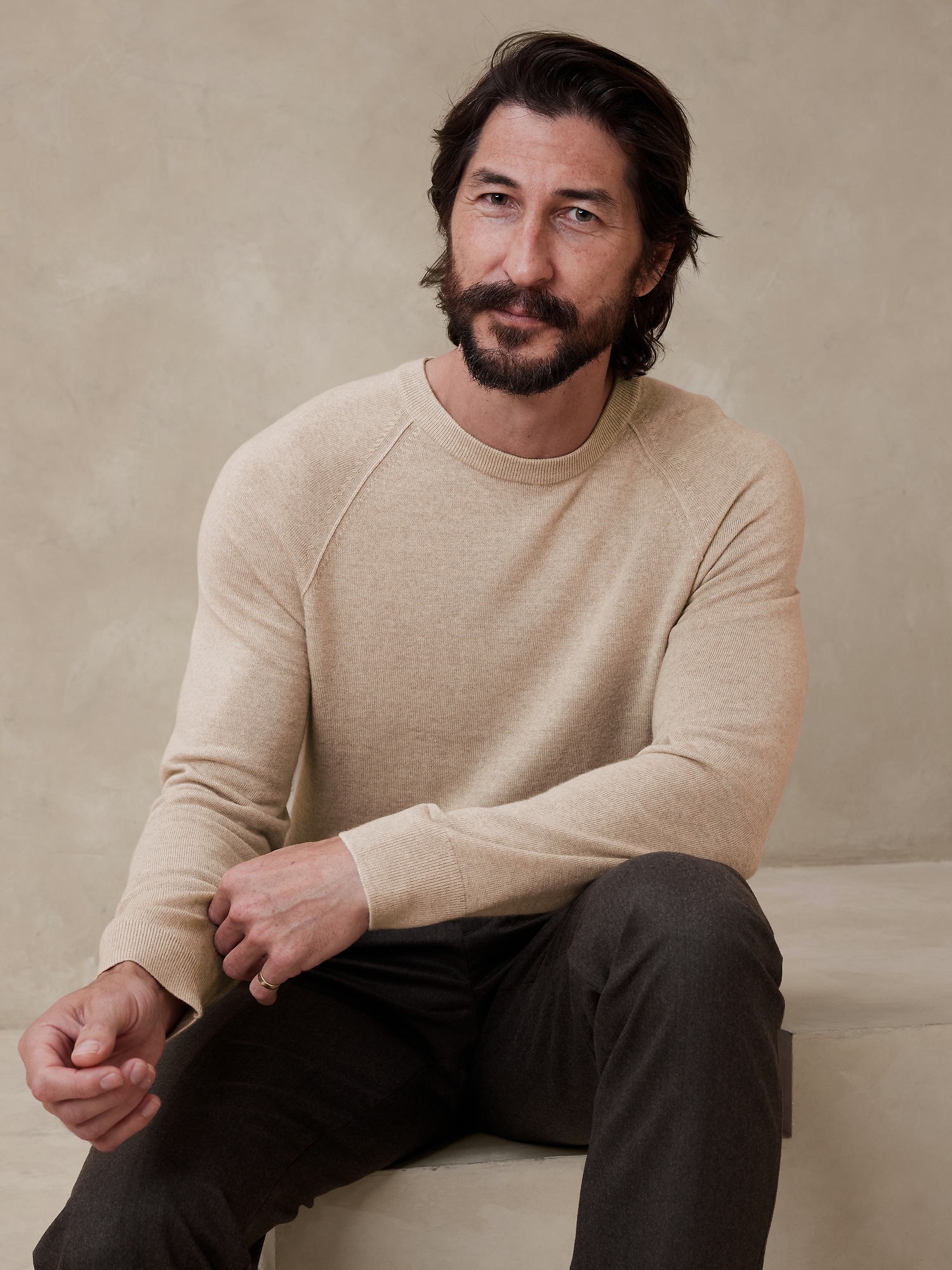 Franco Italian Merino Crew-Neck Sweater