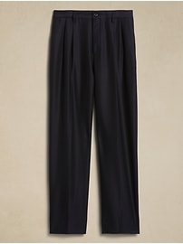 Signature Italian Hopsack Wide-Leg Pant | Banana Republic