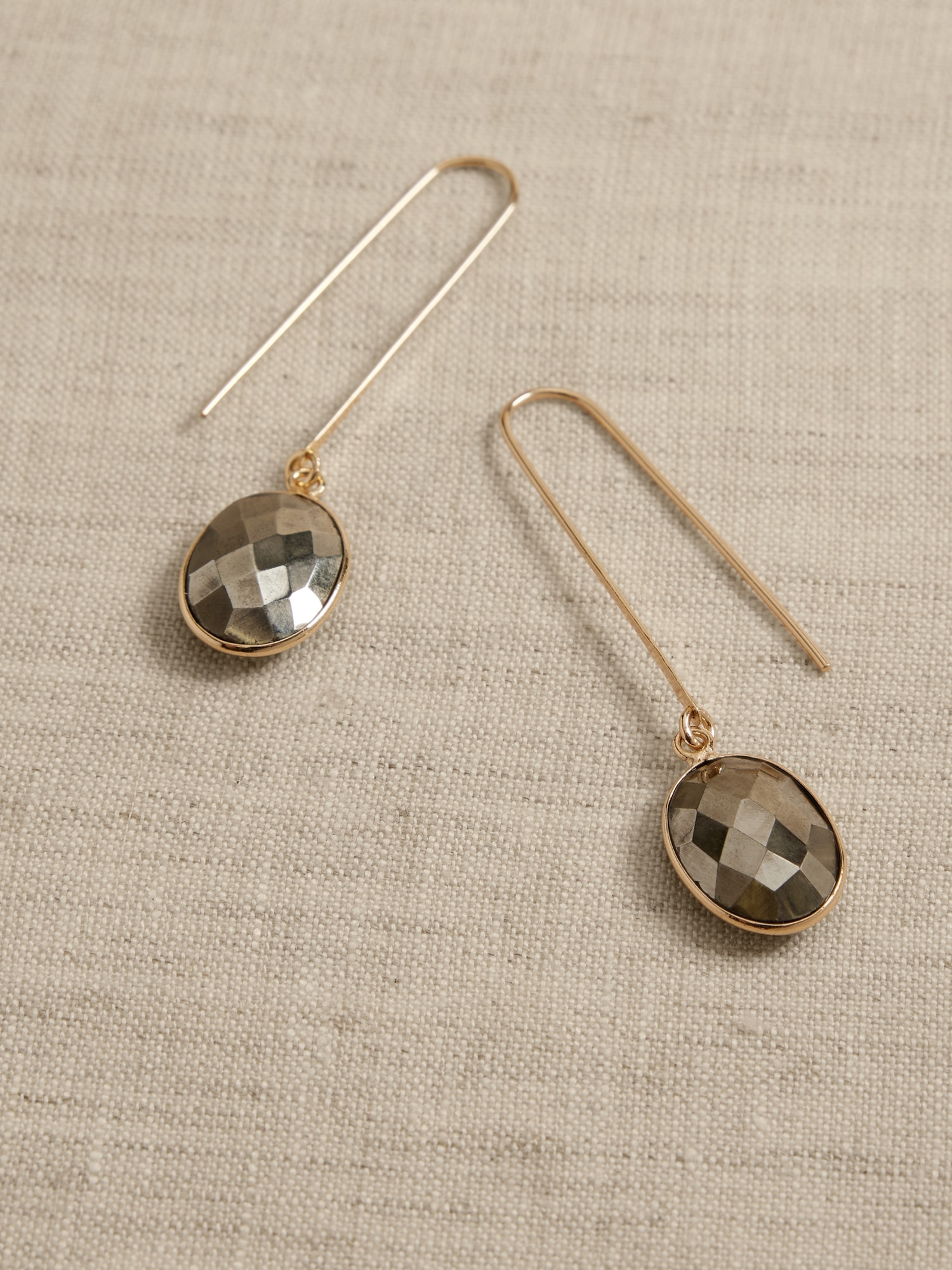 Pyrite Drop Earrings &#124 Aureus + Argent