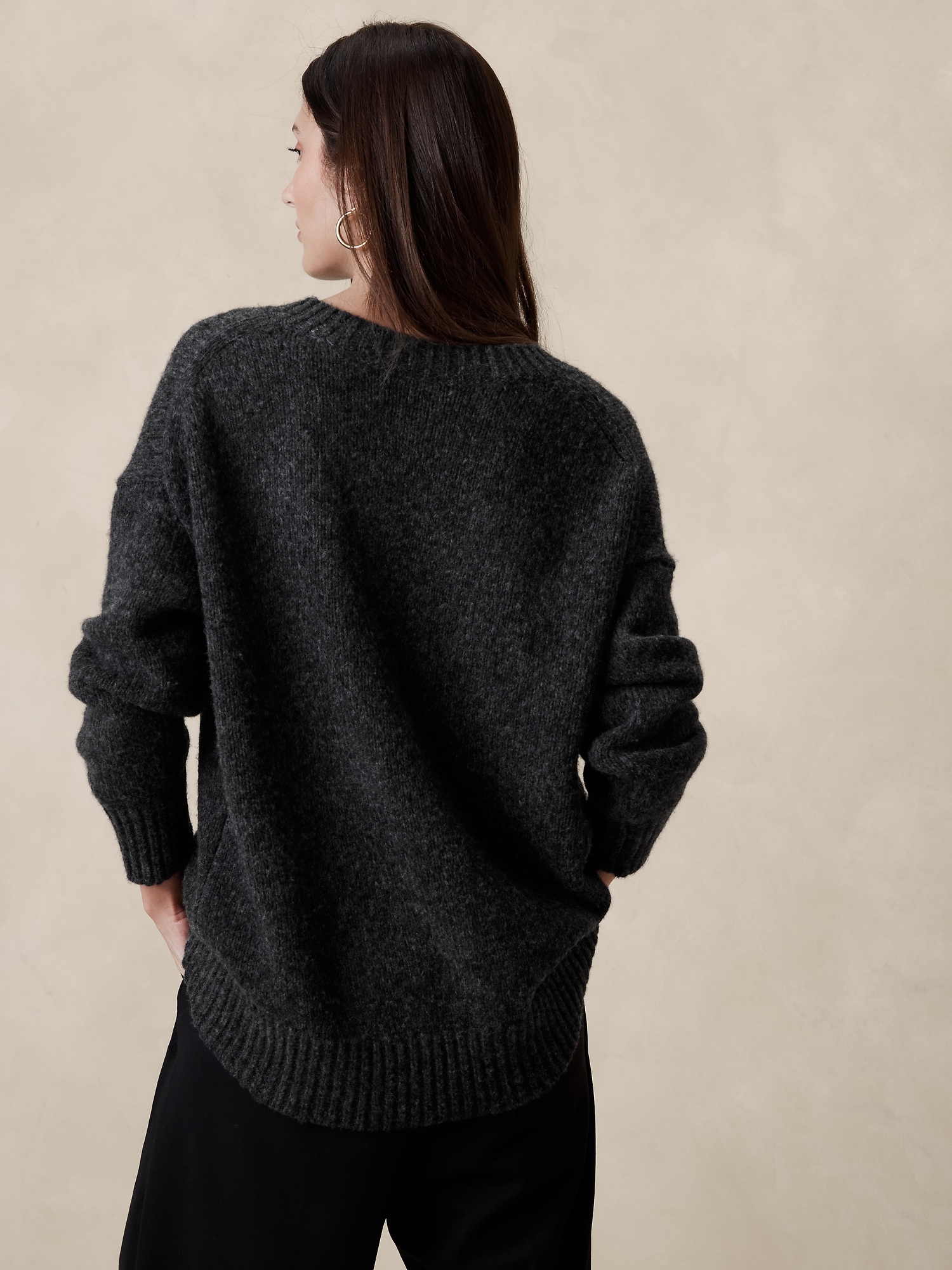 Salma Oversized Wool-Cotton Sweater