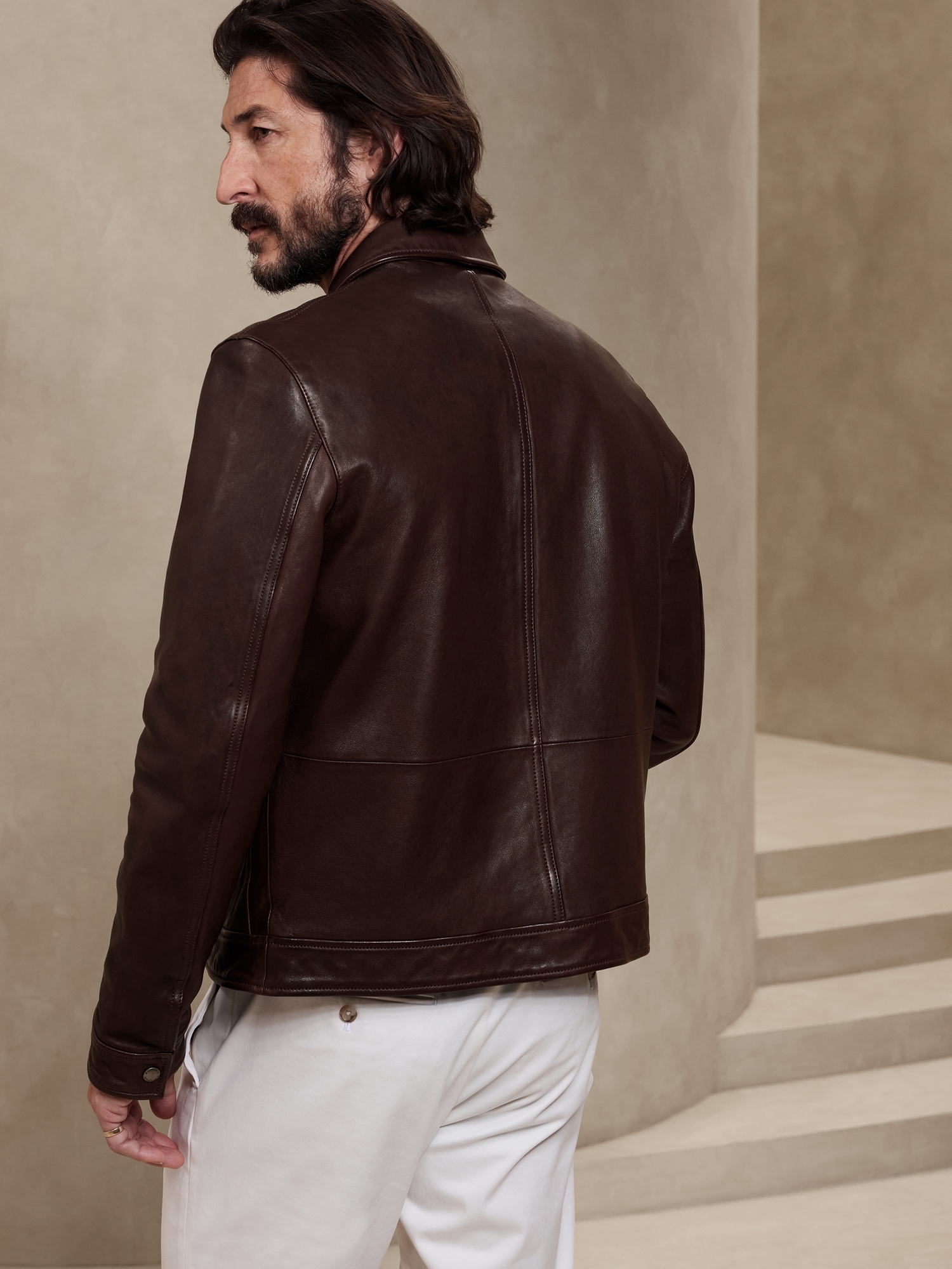 Alto Leather Trucker Jacket | Banana Republic