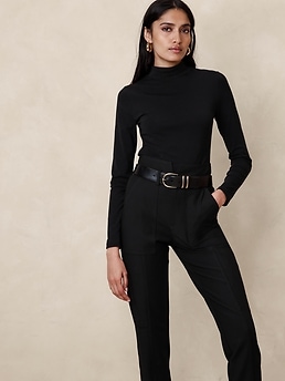 Refined Mock-Neck Top | Banana Republic