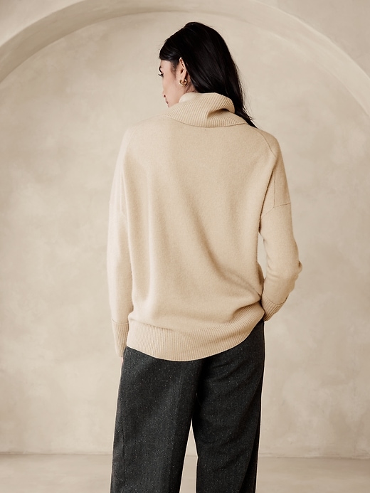 Astrid Boiled Cashmere Turtleneck Sweater | Banana Republic