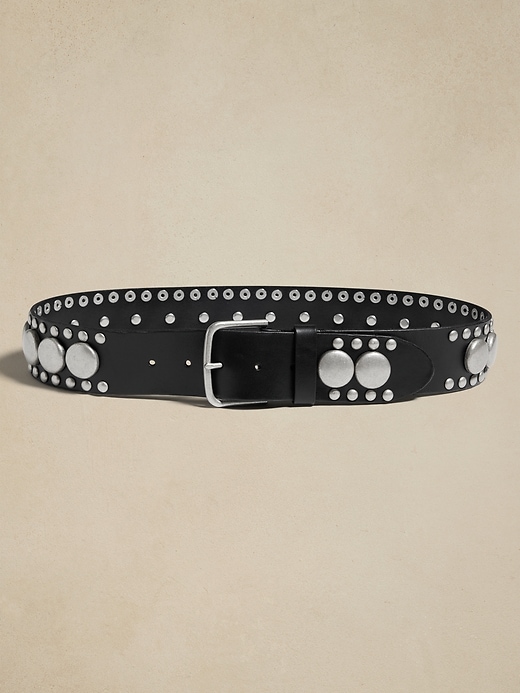 Palmar Studded Leather Waist Belt | Banana Republic display picture 1