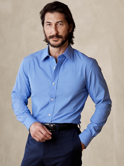 True Slim Poplin Dress Shirt