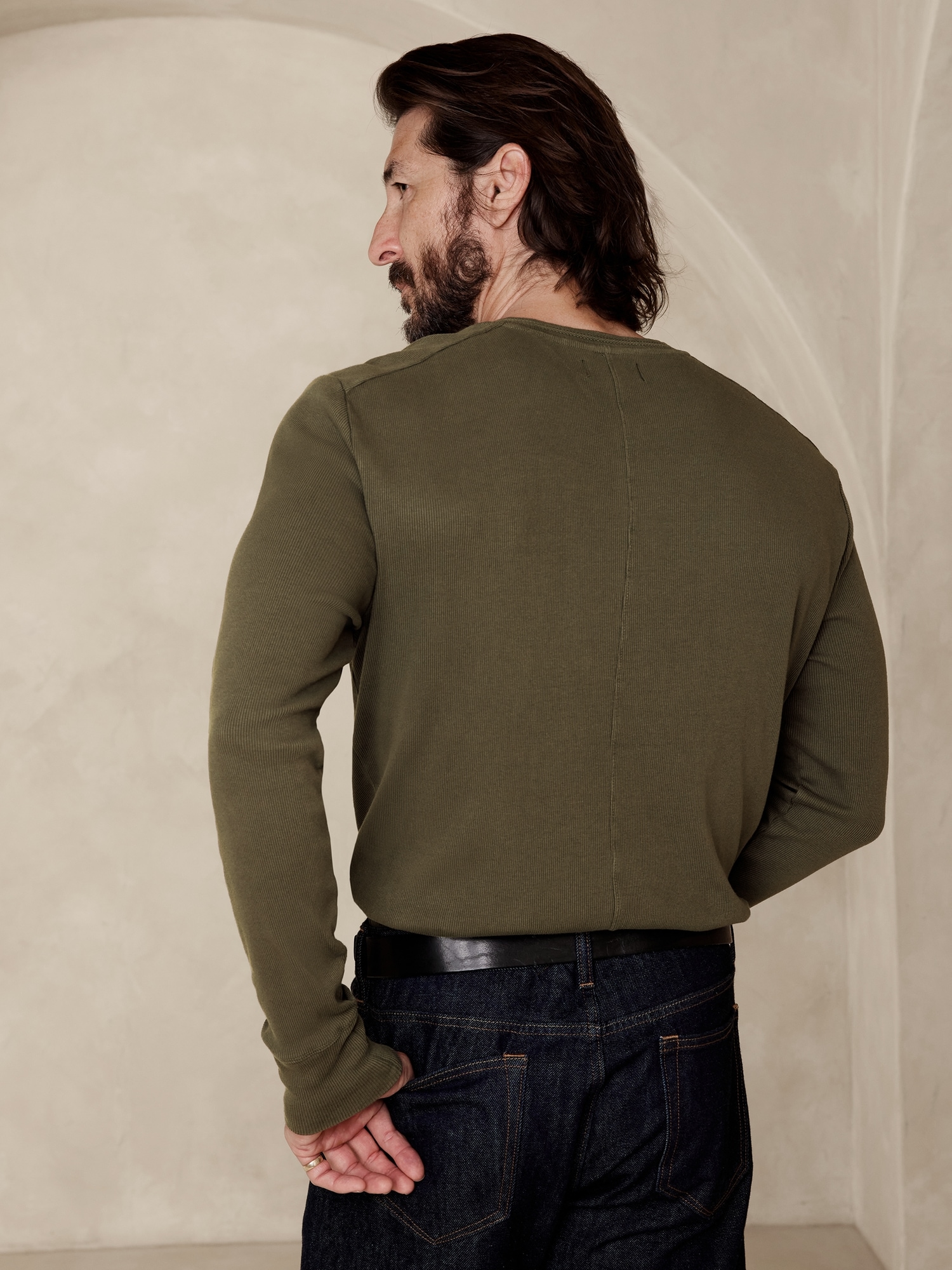 Authentic Ribbed Henley