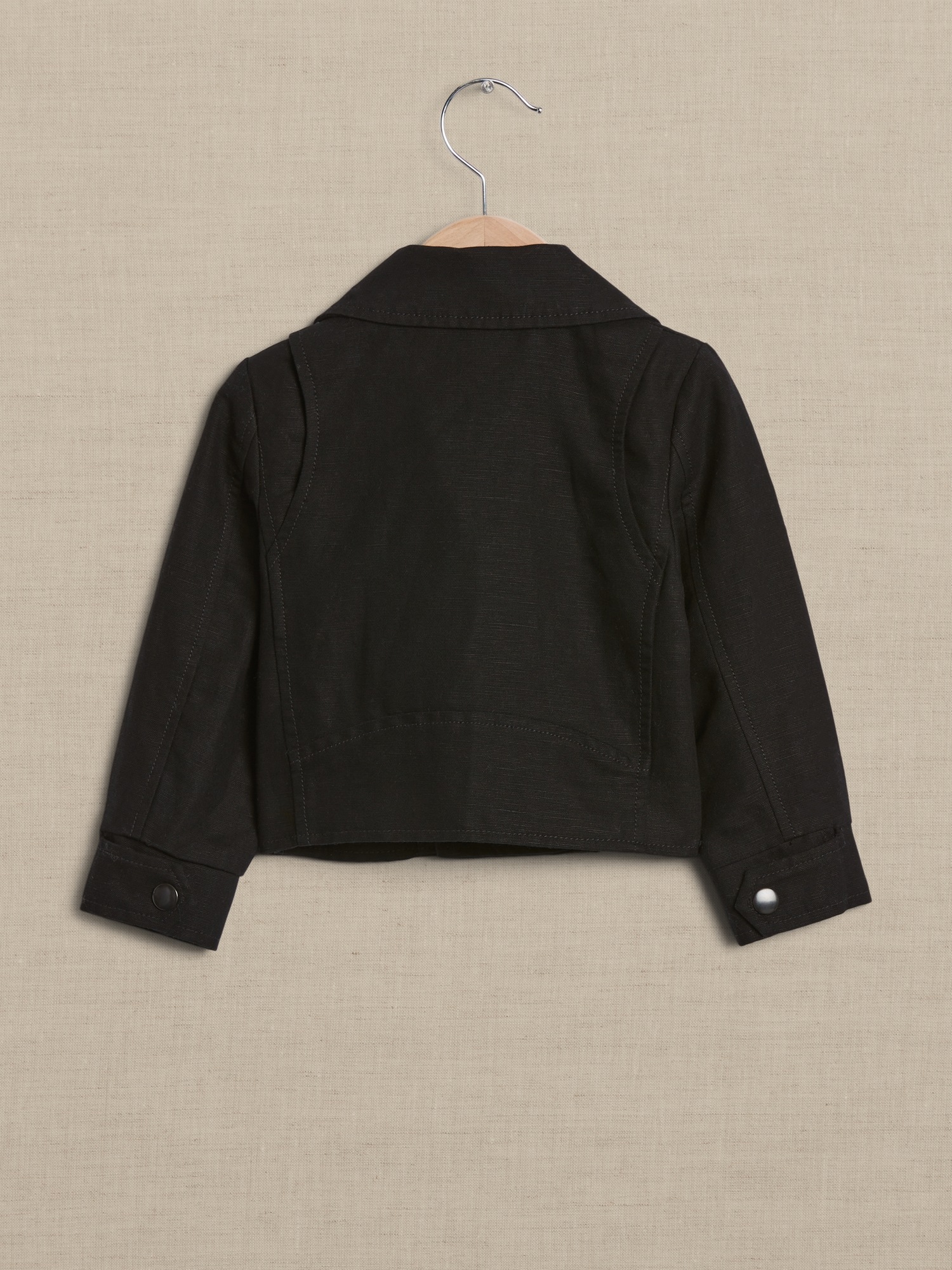 Enola Cotton-Linen Moto Jacket for Baby + Toddler