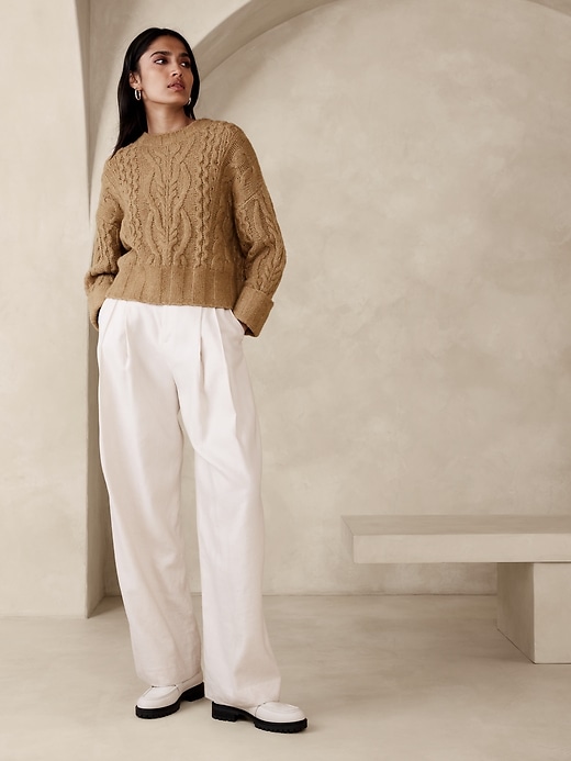 Cable knit sweater banana republic hotsell