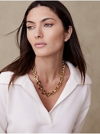 Banana Republic Women's Circolo Long Chain | Aureus + Argent Gold One Size