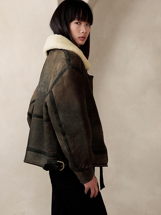 Adana Shearling Aviator Jacket | Banana Republic