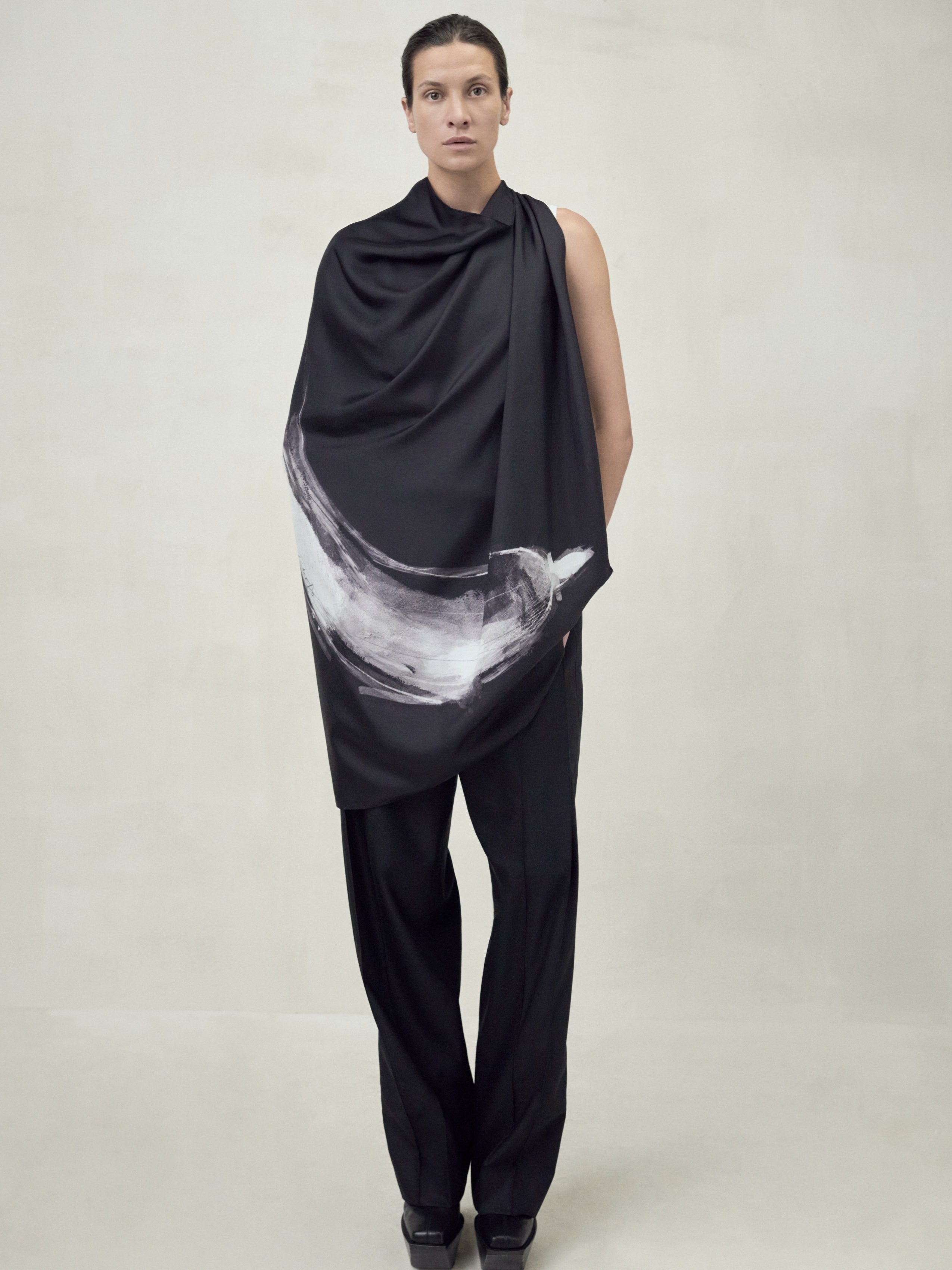 【Peter Do】Striped Scarf Black American Trends Men's Winter Scarf Knit Striped Scarf for
