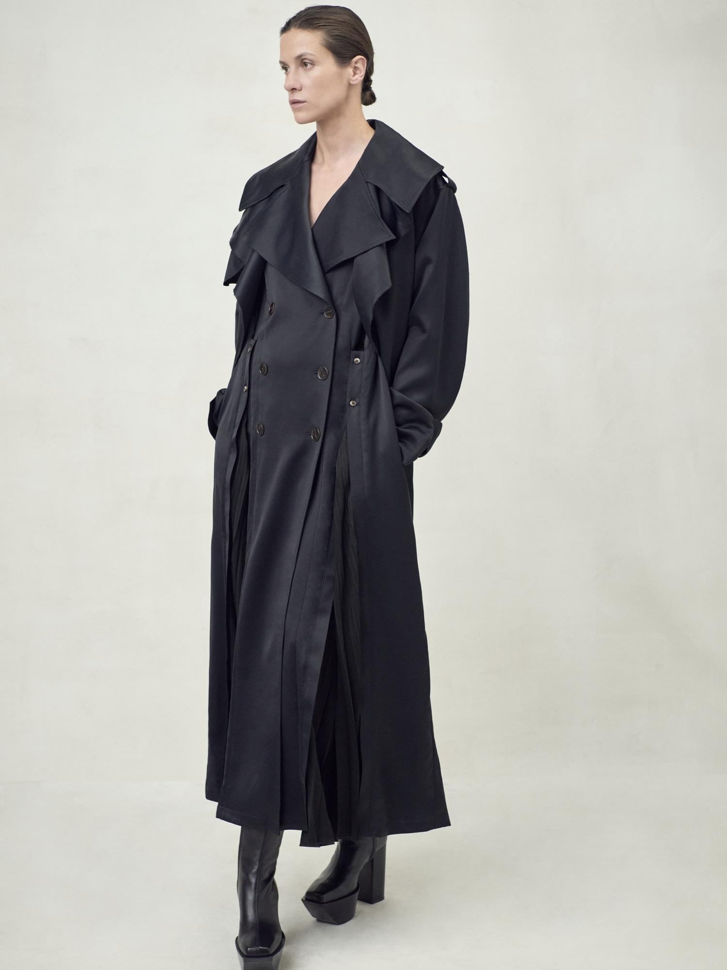 BR x Peter Do Detachable Pleated Trench | Banana Republic