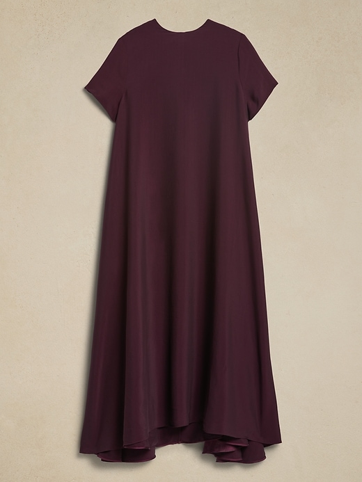 Aurelia Crepe & Satin Maxi Dress | Banana Republic