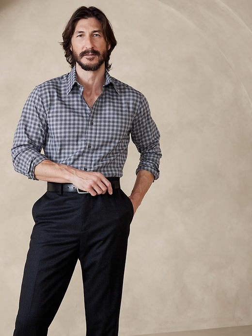 Slim Plaid Dress Shirt | Banana Republic