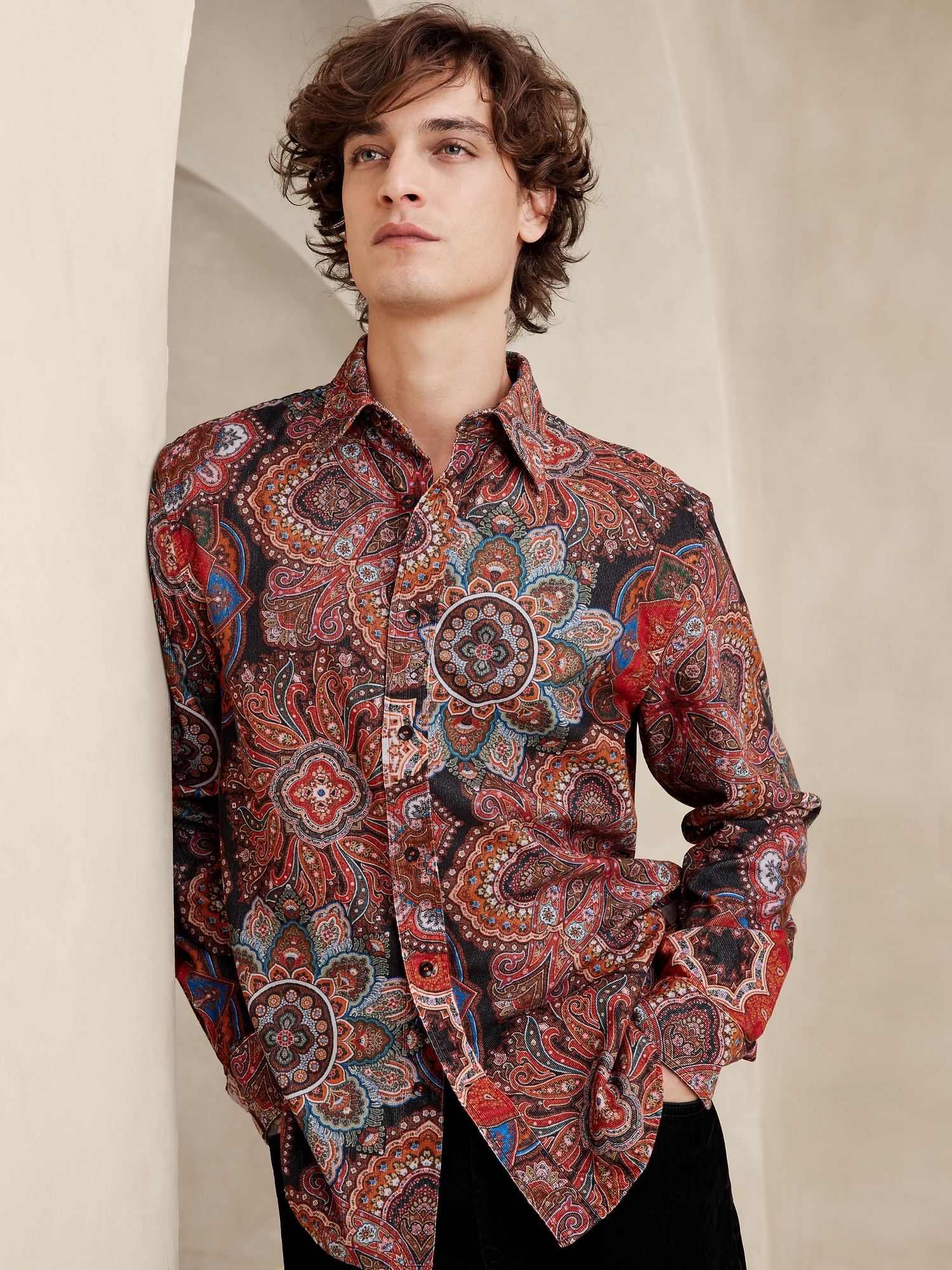 Paisley Corduroy Shirt | Banana Republic