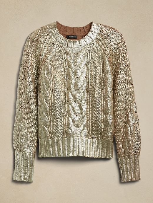 Metallic gold sweater sale