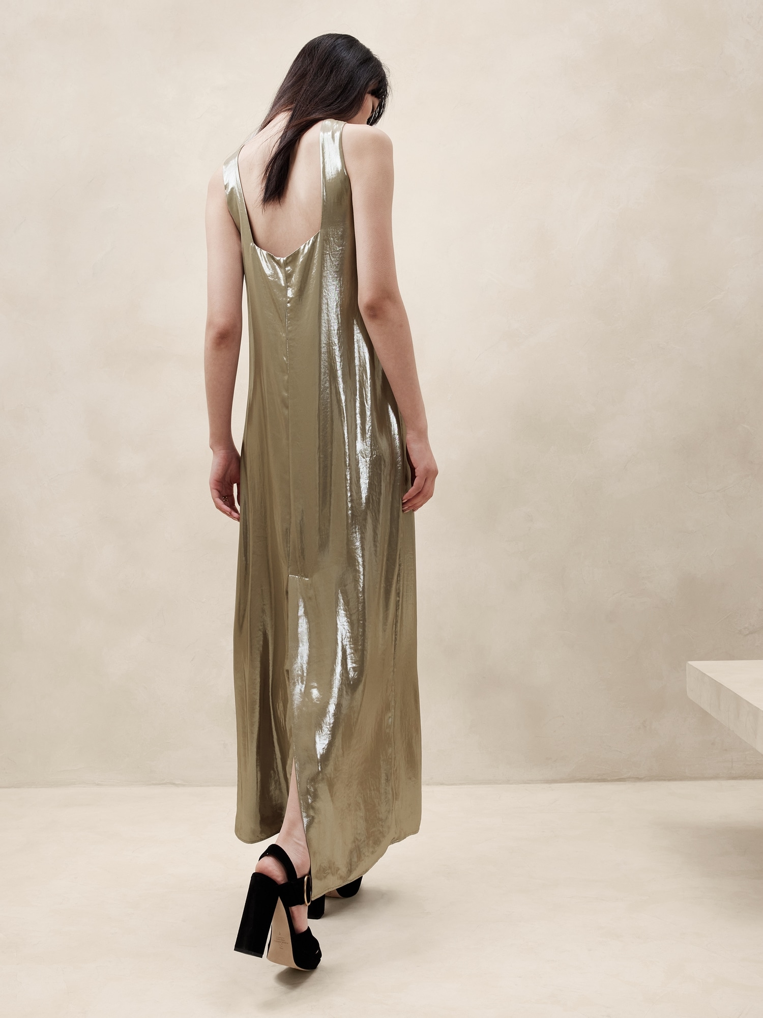 Maxime Metallic Maxi Dress