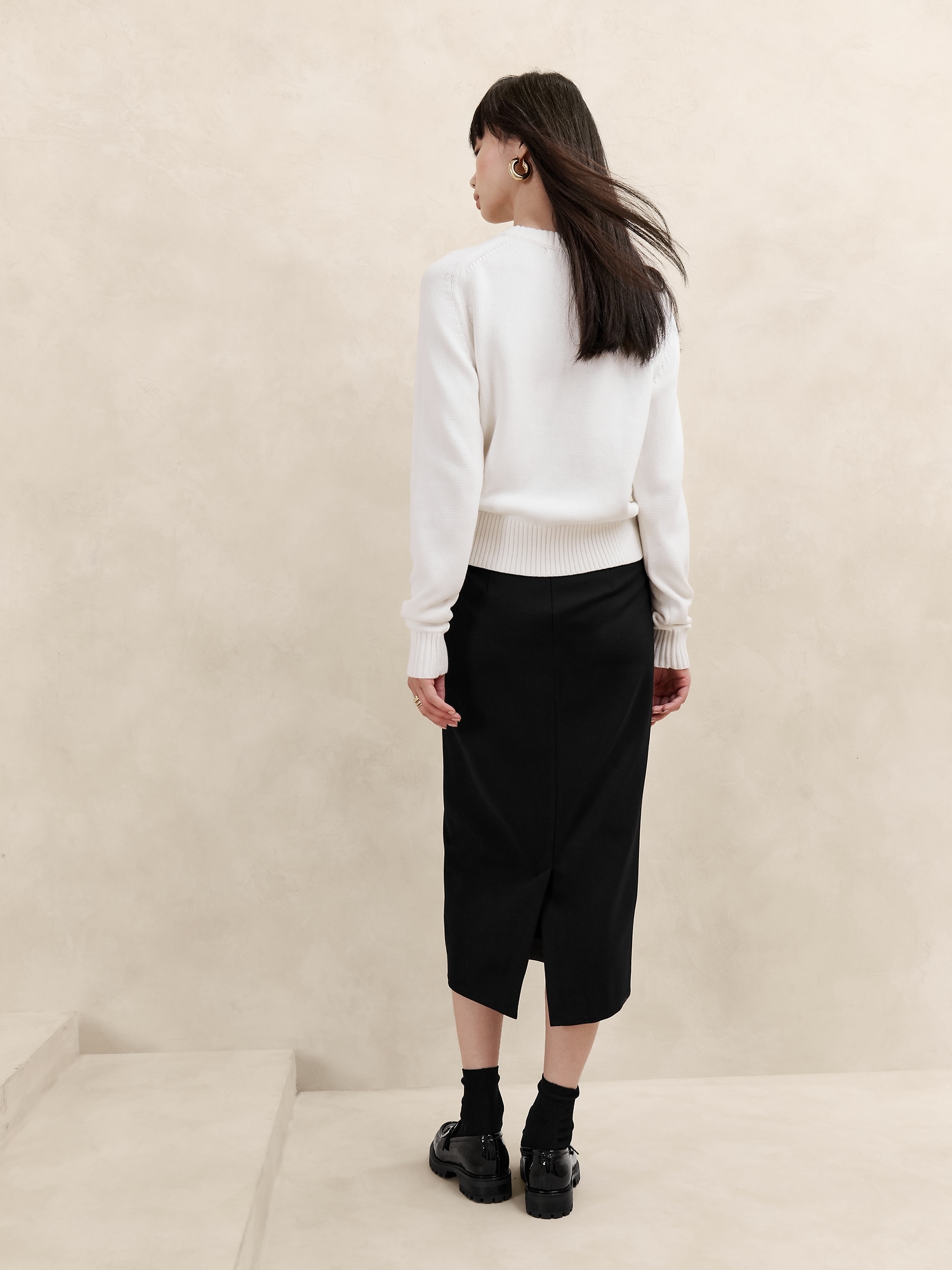 Naomi Classic Ponte A-Line Flared Midi Skirt Longer 28 – CHI-CHI NYC