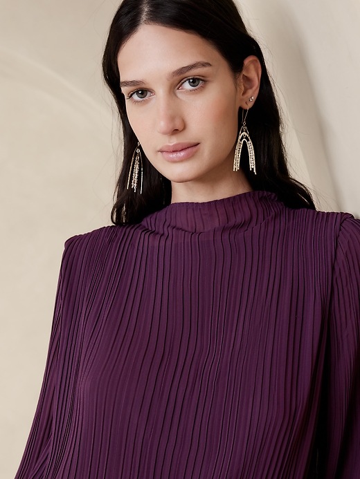 delana pleated mini dress Banana Republic Delana Pleated Mini Dress Black NWT $190 Small