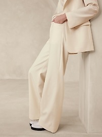 Lido Wide-Leg Italian Wool Pant | Banana Republic