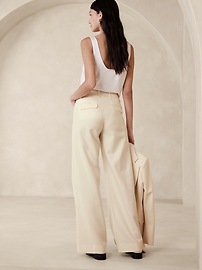 Lido Wide-Leg Italian Wool Pant | Banana Republic