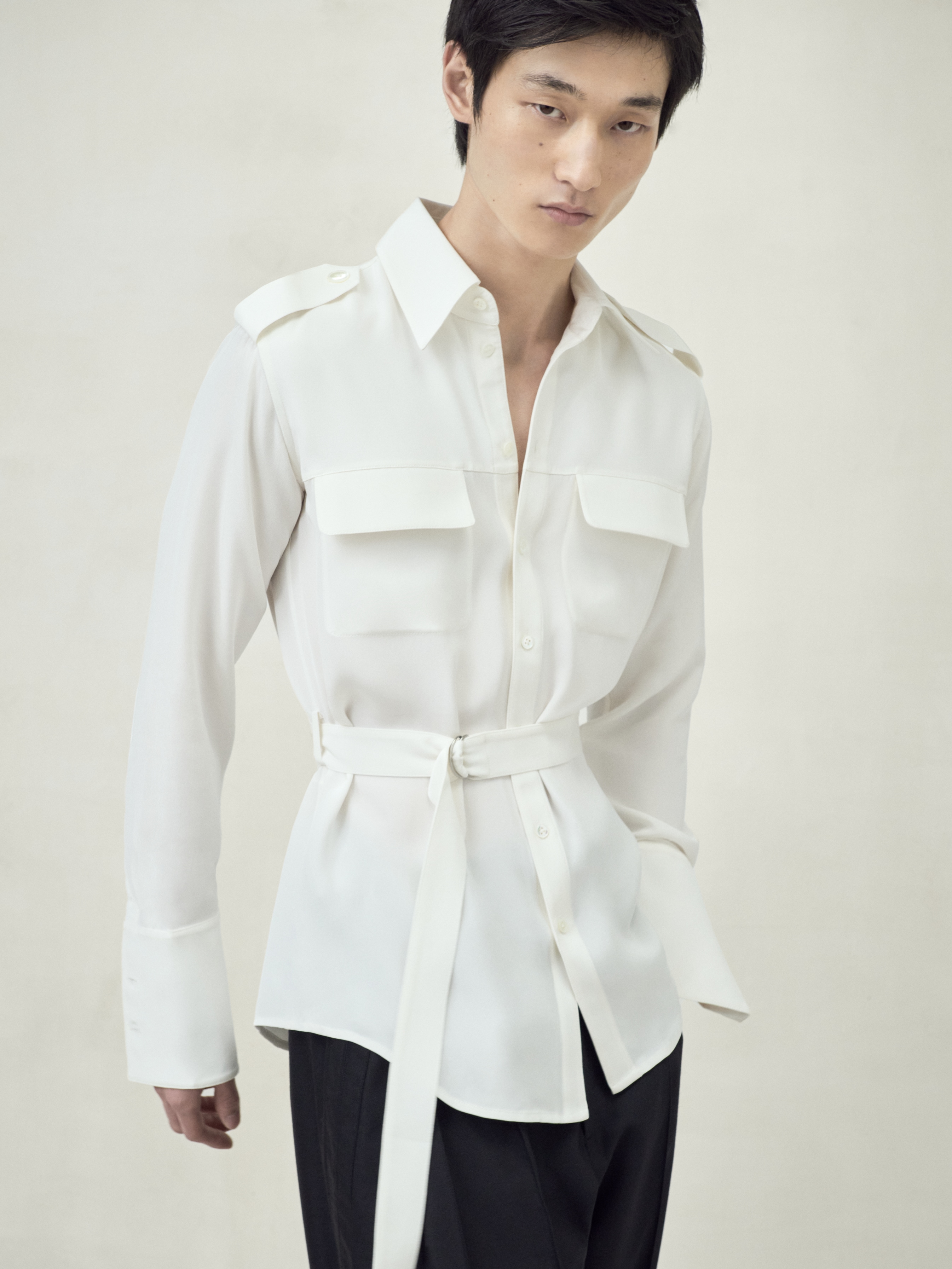 【Peter Do】Trench Blouse White 38 Peter Do】Trench Blouse White 38 Valentina Long Sleeve Peter
