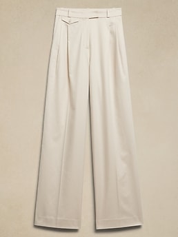 Carmel Pleated Wide-Leg Pant