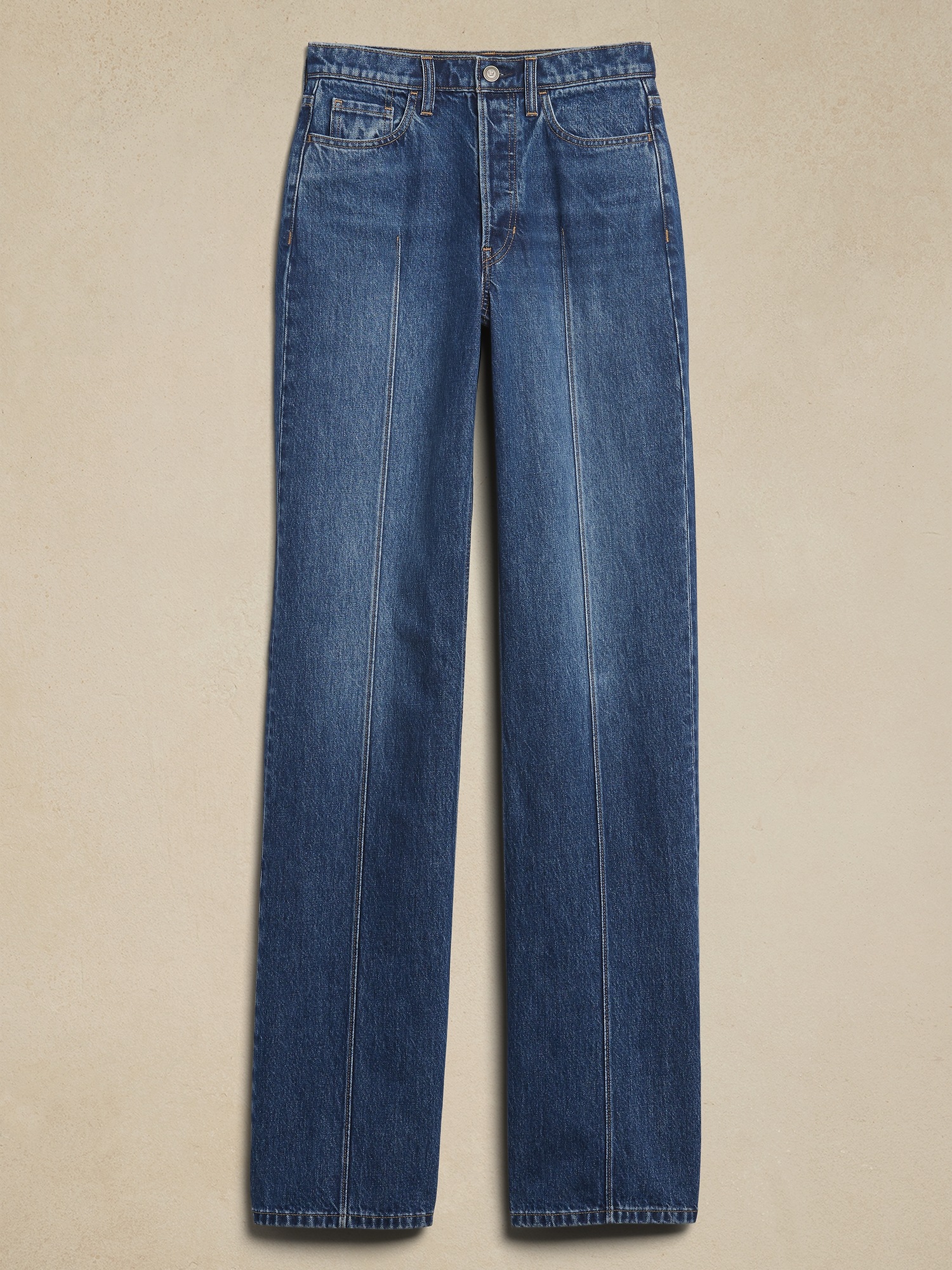Женские джинсы Banana Republic The Pintuck Jean, цвет: Средняя варка — фото 4