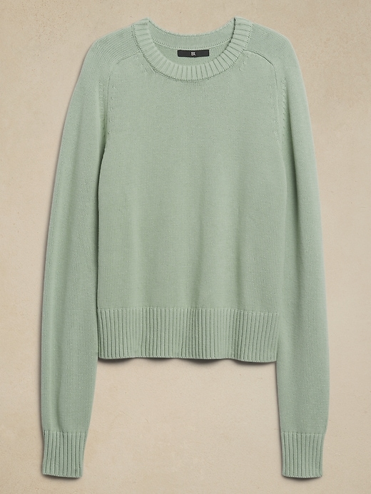 Cotton-Silk Crew-Neck Sweater | Banana Republic