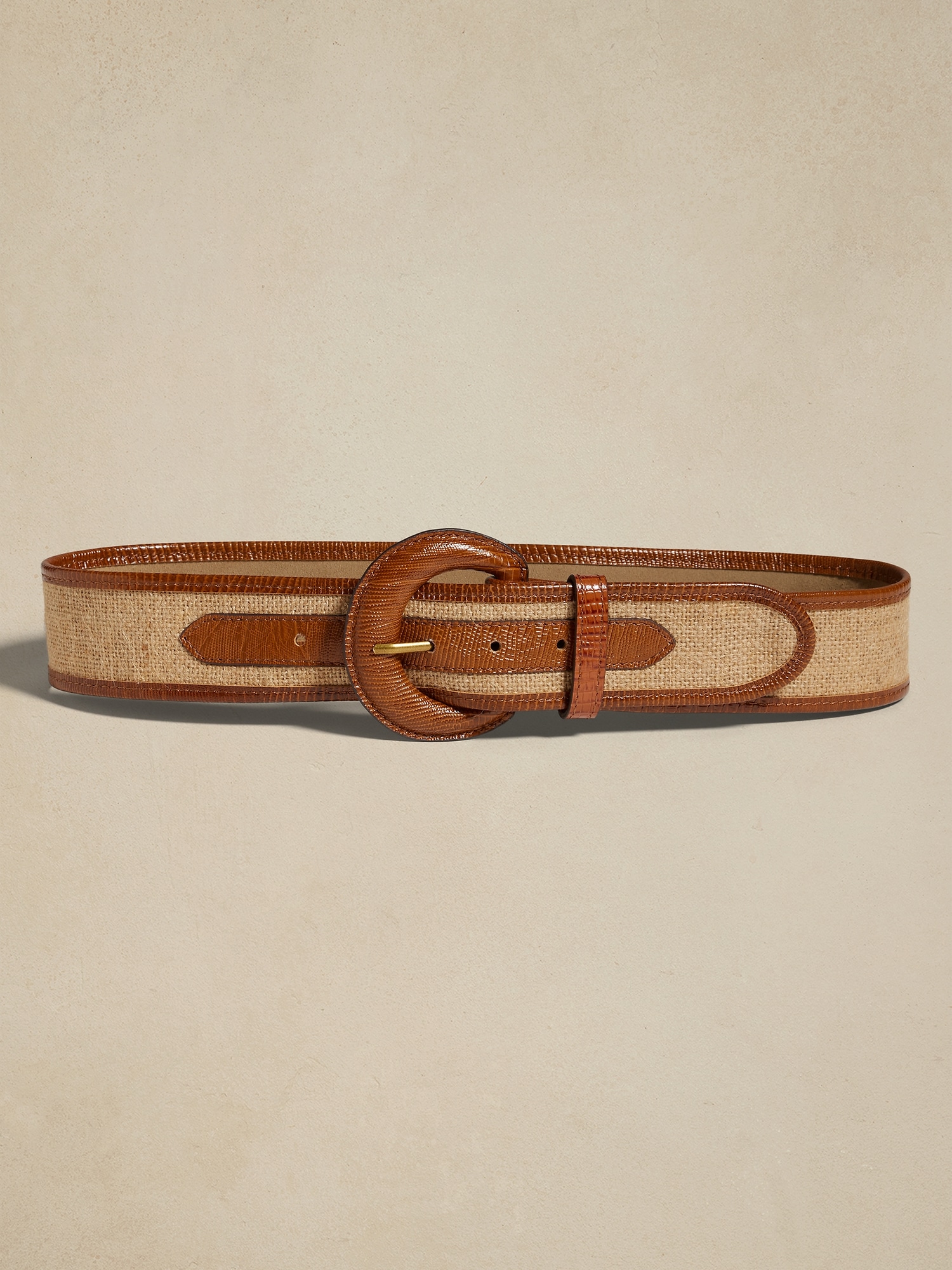 Riviera Linen + Leather Belt