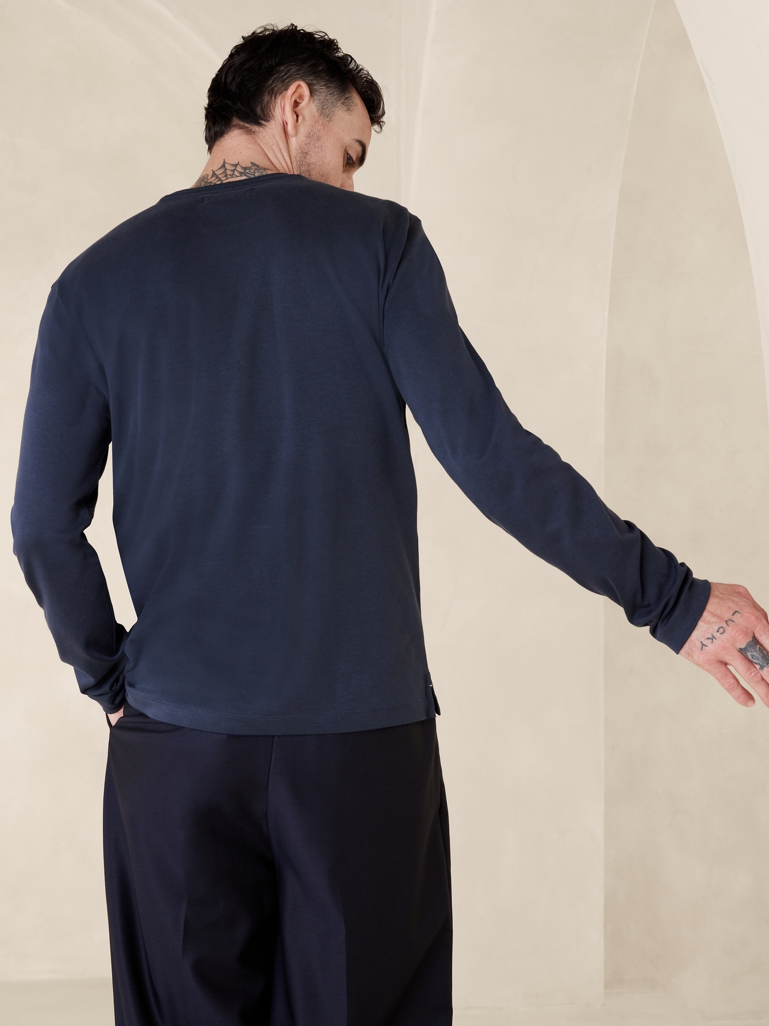 Luxury-Touch Long-Sleeve T-Shirt