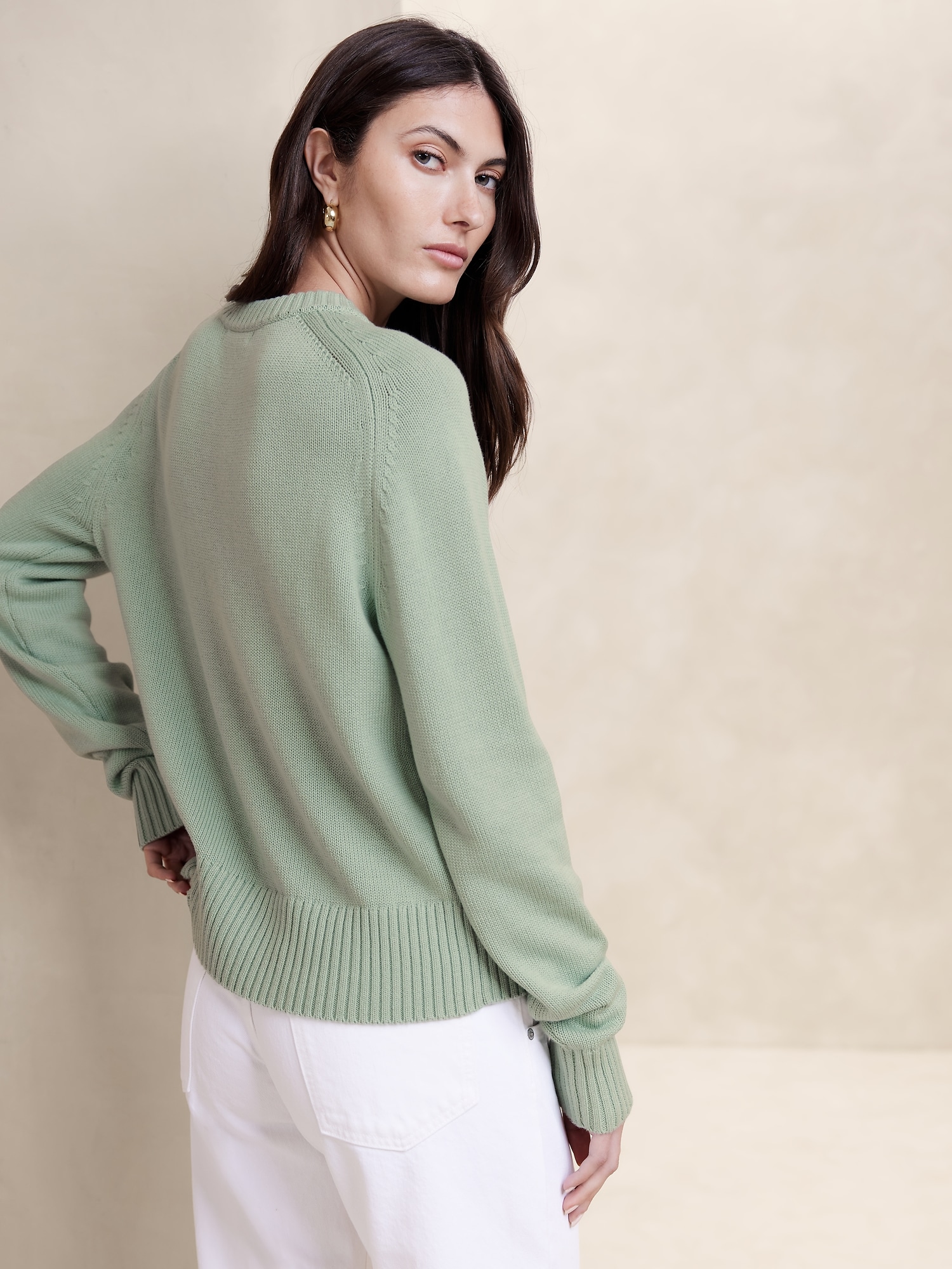 Demi Cotton-Silk Sweater | Banana Republic