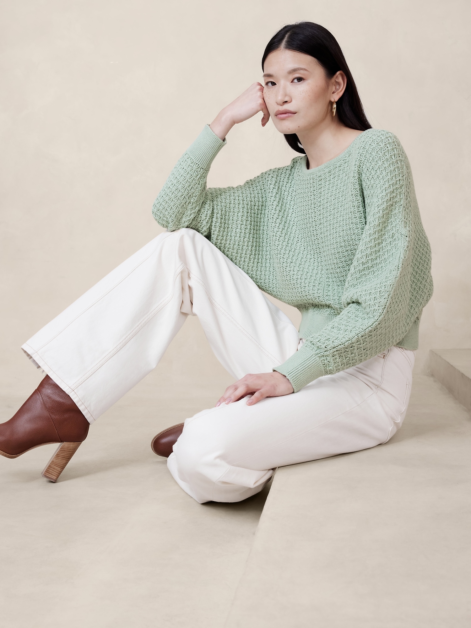 Meredith Cotton Boat-Neck Sweater