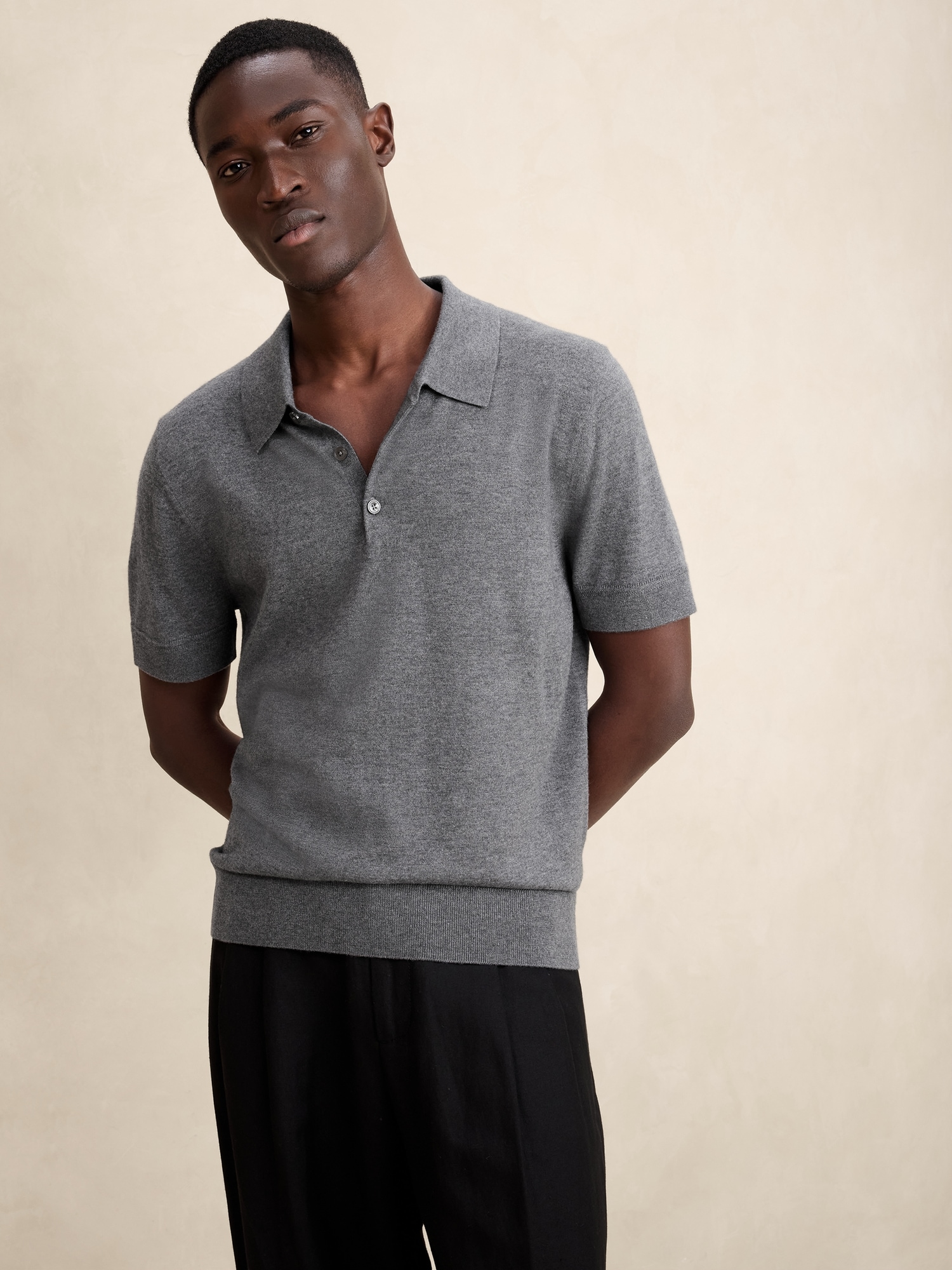 Stokke Cashmere-Silk Sweater Polo | Banana Republic