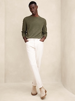 Double-Knit Crew-Neck T-Shirt | Banana Republic