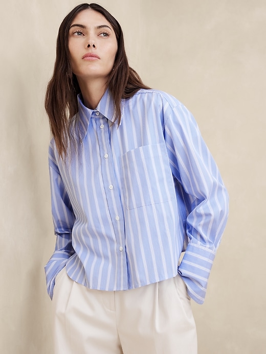 The Boxy Crop Shirt | Banana Republic