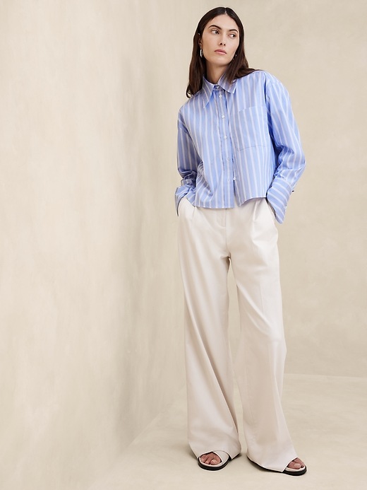 The Boxy Crop Shirt | Banana Republic