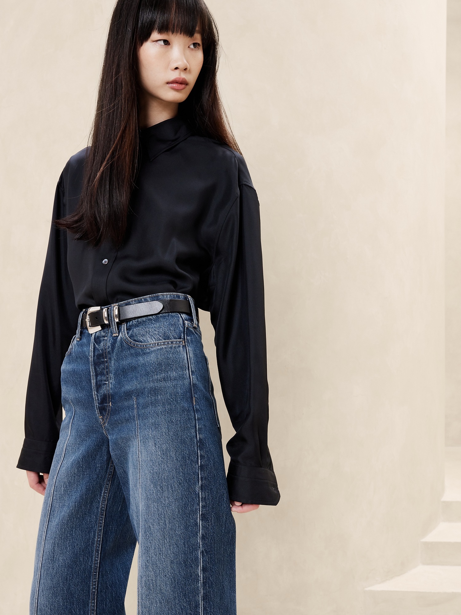 Женские джинсы Banana Republic The Pintuck Jean, цвет: Средняя варка — фото 3
