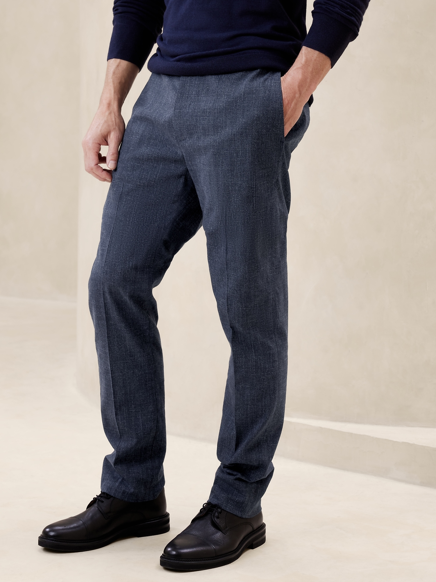 Firoji and Light Grey Color Winkle Free Stretchable Formal Pants