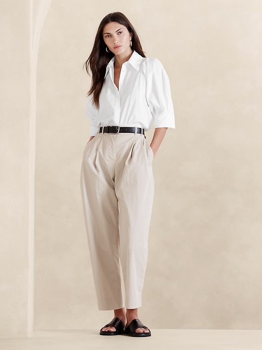 Livia Poplin Shirt | Banana Republic