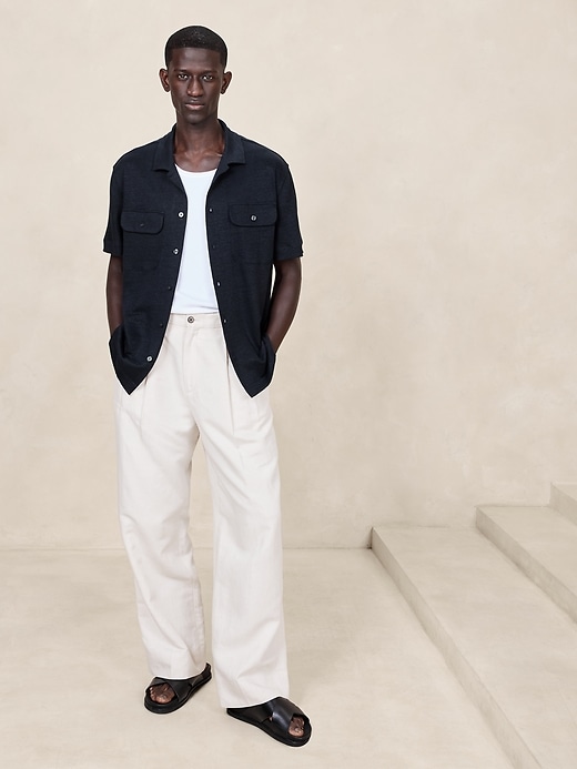 Linen French Terry Resort Shirt | Banana Republic